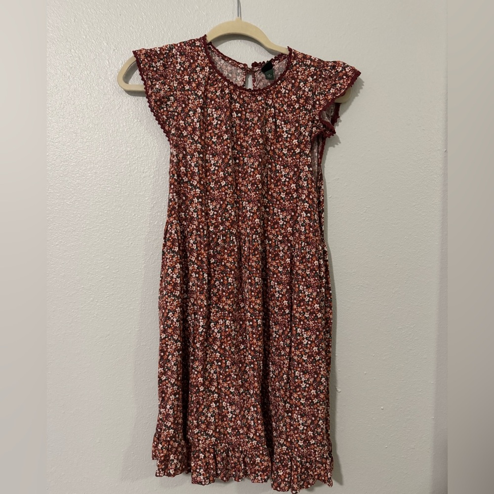 Fall Colored Mini Floral Dress